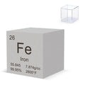 Iron Cube 1" 99.95% Purity High Density Metal Element Cube for Element Collection Experiment Heavy Small Objects Experience