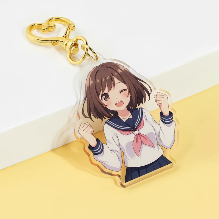 Customized Cartoon Acrylic Amulet Keychain Rainbow Holographic Epoxy Resin Transparent High-Definition Design Amulet MegaBDM