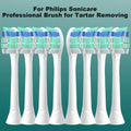 4-20pcs Replacement Toothbrush Heads Compatible with Philips Sonicare and More Click-on Electric Toothbrush Handles ,White