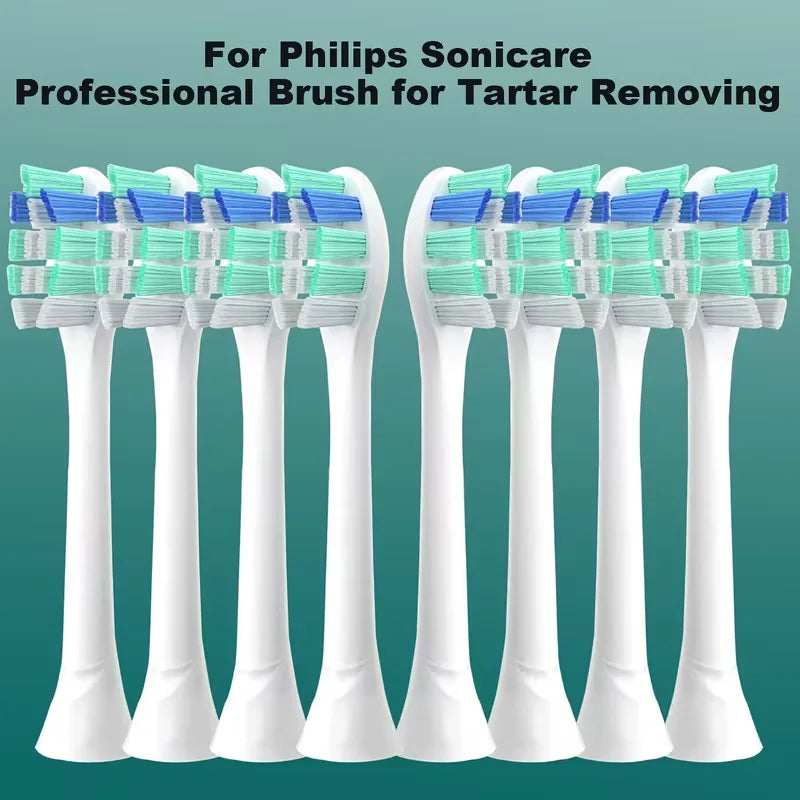4-20pcs Replacement Toothbrush Heads Compatible with Philips Sonicare and More Click-on Electric Toothbrush Handles ,White