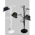 Modern Tabletop 5-Slot Stainless Steel Detachable Hat Cap Display Organizer with Carton Packaging for Freestanding Indoor Use