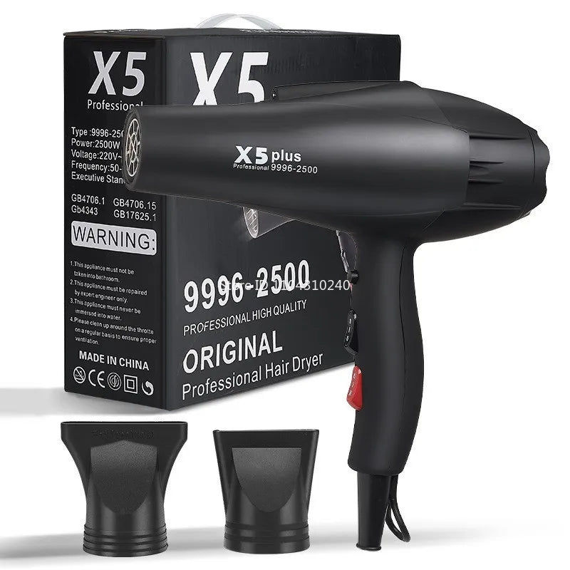 High Power Hair Dryer Hair Salon Home Use Anion Electric Blow Dryer Fast Dry Hair Styling Ladies Blow Dryer RESUXI X5 2500W