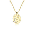S925 Sterling Silver Personality Star Moon Female Niche Design Clavicle Pendant Women Silver Necklace for Girlfriend for Women