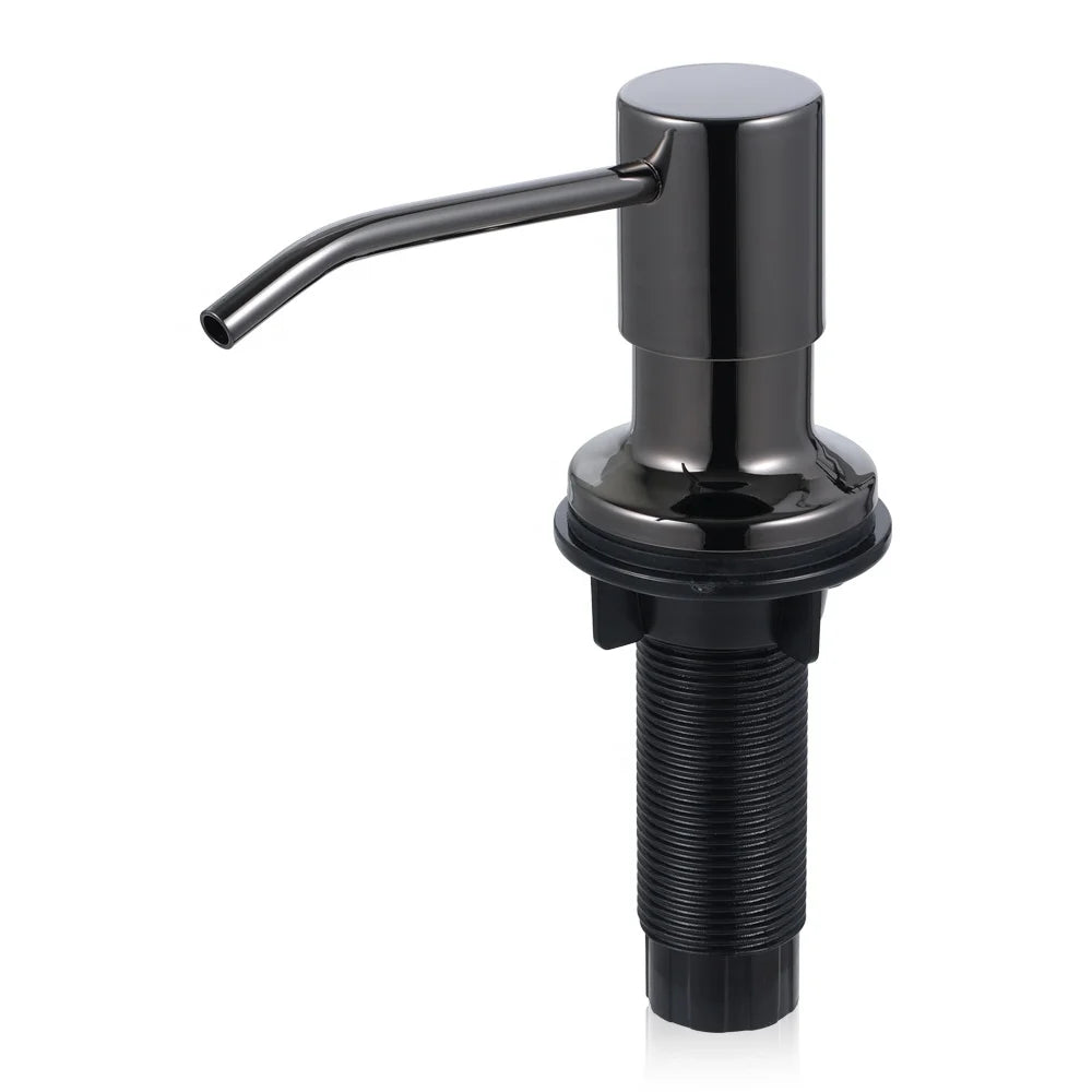 Longan Counter Top 1000ml Stainless Steel Manual Foam Dish Sink Soap Pump Dispenser Farmhouse Design Hotel Use 1 Year Warranty