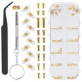 Eyeglass Repair Kit Eyeglass Repair Screwdriver Set with Screws Silicone Nose Pads Tweezers 3 in 1 Screwdriver EyeglassCloth