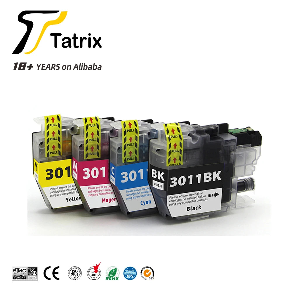 Tatrix brother LC3011 lc3011 LC 3011XL US Inventory Compatible Ink Cartridge for Brother MFCJ497DW MFCJ690DW MegaBDM