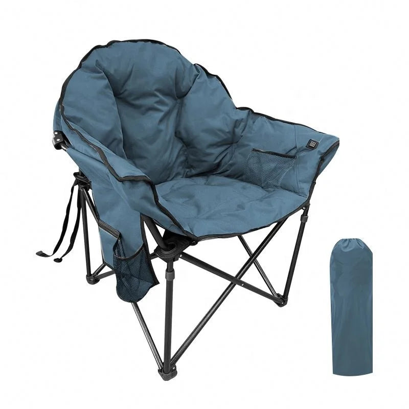 Luxury Oversized Lazy Round Sofa Padded Saucer Portable Folding Camping Moon Folding Chair for Outdoor MegaBDM