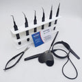 Black Glitter Eyelash Extension Tweezers Set Stainless Steel Eyelash Mirror Spring Scissors with Eyebrow Tweezers
