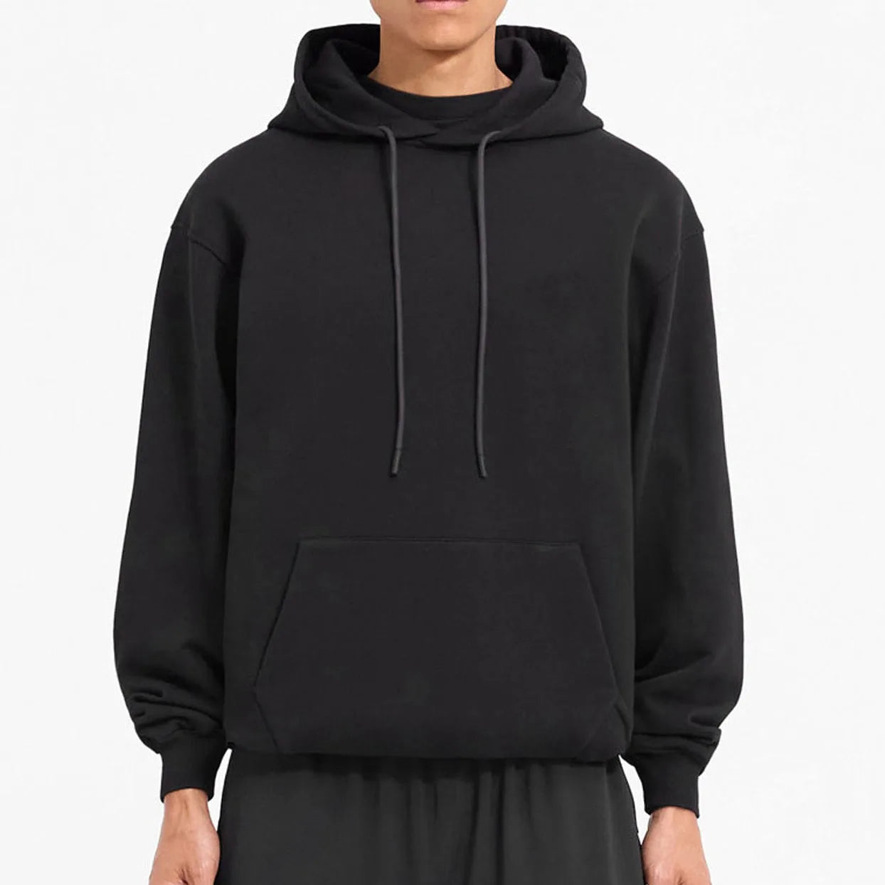 Customizable French Terry Fabric Oversized Hoodie Drop Shoulder Cropped Boxy Fit Fleece Heavyweight Hoodie