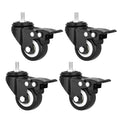 1.5/2inch Black With Brake Casters Thick Rubber Wheels Suitable for Industrial Use Furniture Wheelsheavy Furniture Wheels MegaBDM