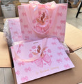 Boutique Retail Paper Bag Custom Ribbon Handle Paper Shopping Bags Cosmetic Jewelry Clothes Gift Paper Bag