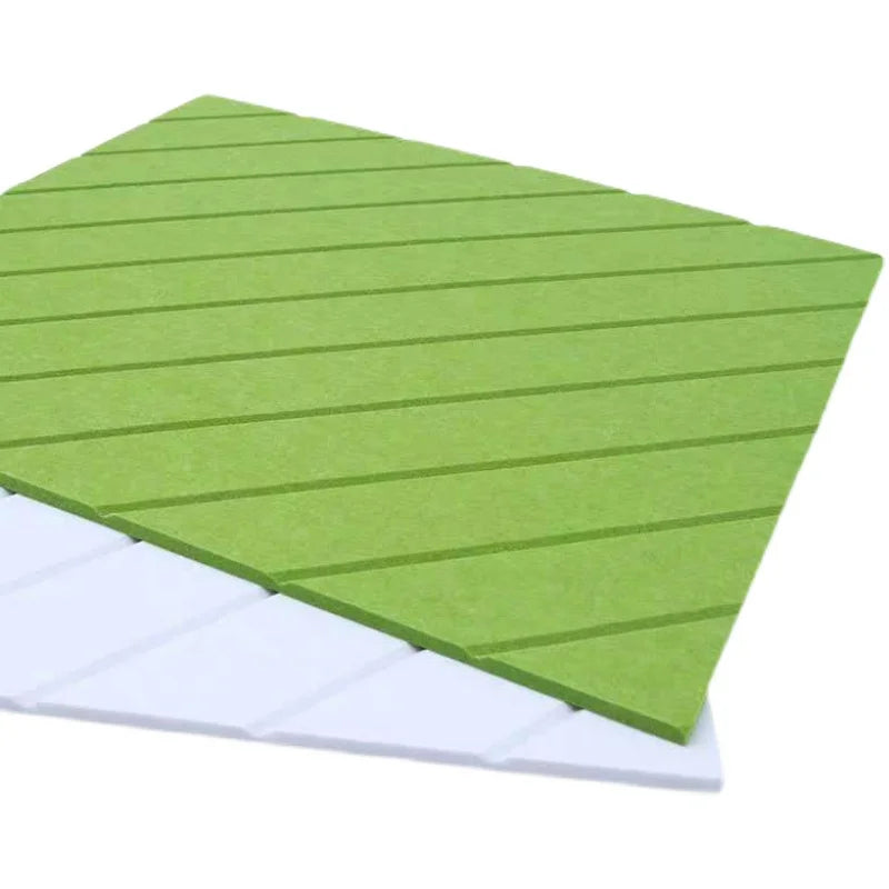 Grooved Eco Friendly Panel Office Pet Felt Acoustic Panel for Wall