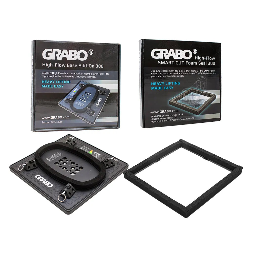 300mm Suction Plate & Smart Cut Foam Seal Bundle Replacement Accessory for Grabo High Flow Vacuum Lifter 68kg Bearing Capacity