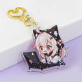 Customized Color Gradient Acrylic Charm Keychain Pendant
