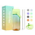Customizable High Quality Color Plastic Water Bottle Straw Direct Drinking for Student Travel Outdoor Sports Portable