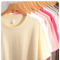 China Bangladesh Factory Price OEM Customize Logo Embroidery 210g Pure Cotton Unisex Solid Color Crew Neck Casual Summer T Shirt