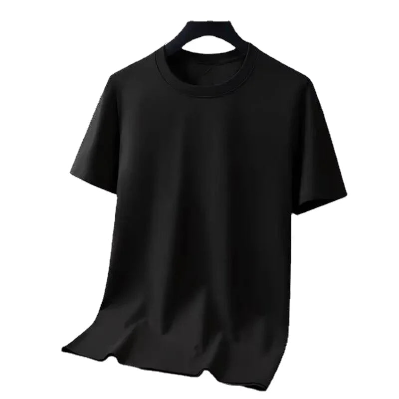 Oem 180 g Modal Summer Short-sleeved T Shirt Mens Round Neck Solid Color High End Slim Mercerized 100% modal