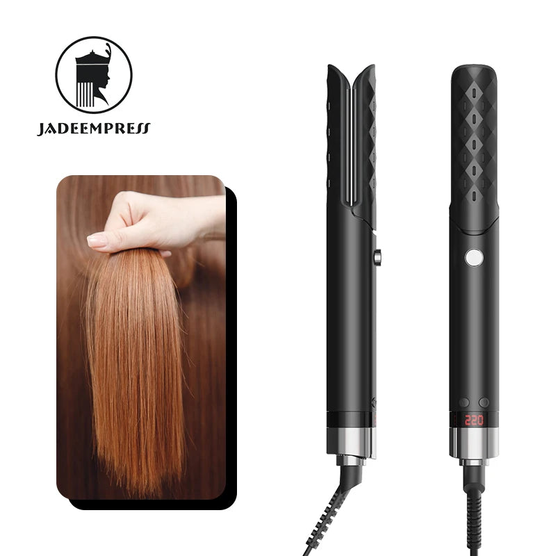 Private Label 220 Degree Ceramic Hair Straightener & Curler LCD Display Flat Iron for Hotels Temperature Display Function