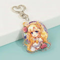 Customized HD Acrylic Anime Keychain Customized Holographic Rainbow Acrylic Keychain