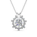 1CT Lab Grown GRA Moissanite Diamond Jewelry Silver 925 Ship Wheel Compass Pendant Necklace for Women Destiny Jewellery