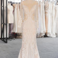 Jancember LSSG040 Illusion Long Sleeve Bridal Wedding Gowns Dresses Mermaids
