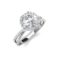 Environmental Friendly 1 Carat Anel De Moissanite Lab Grown Diamond 925 Silver Unique Engagement Flower Ring Destiny Jewellery