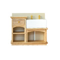 1/6 1/12  Doll House Simulation Mini Wooden Washbasin Model Decor