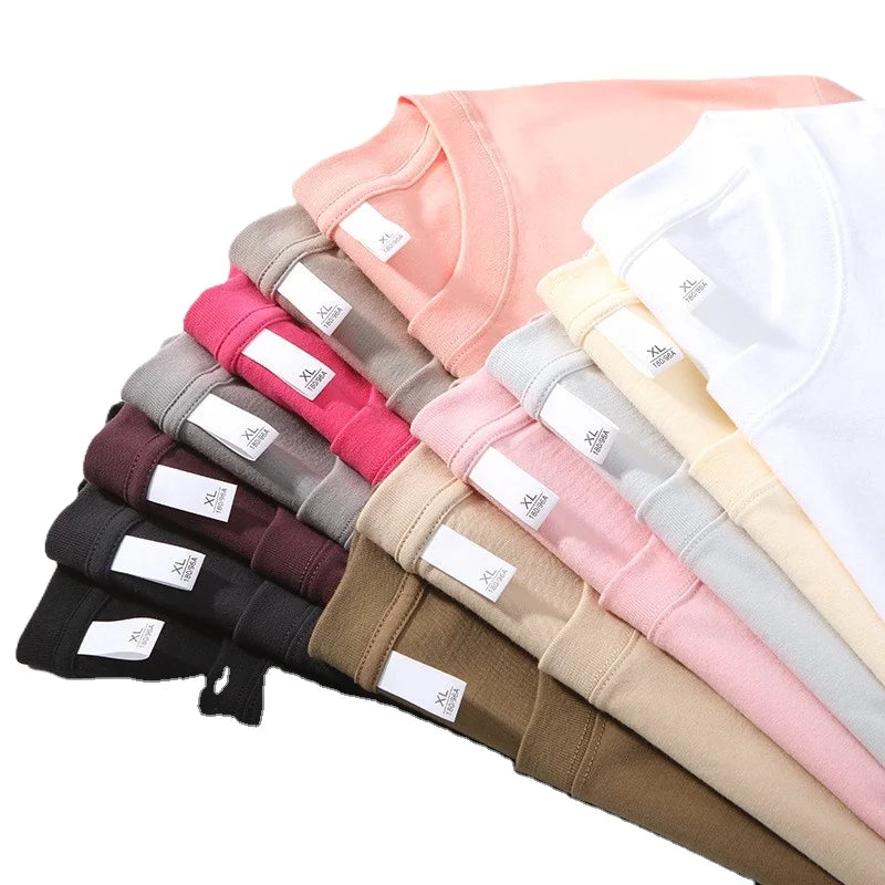 Oem Customized logo Design Round Neck 210g Pure Cotton T-shirt Solid Color Unisex Base Layer Men T Shirt