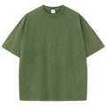 100% Cotton Solid Washed Oversized T-Shirt Women/Men's Loose O-Neck Korean Short Sleeve Eco-Friendly Quick Dry Casual Vintage