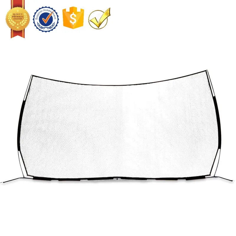 BS03A Portable Baseball Backstop Net Polyester Net & Metal Frame Durable 21x11FT Training Net MegaBDM