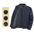 OEM Direct Factory Sales Woven Fabric Breathable Thin Men Bomber Jacket Middle Aged Elderly Sports Versatile Stand Collar Jacket