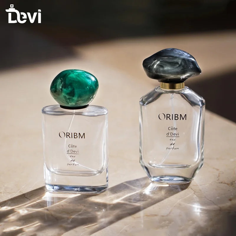 Wholesale High Quality Perfume Vessel 50ml Glass Perfume Bottle with Cap