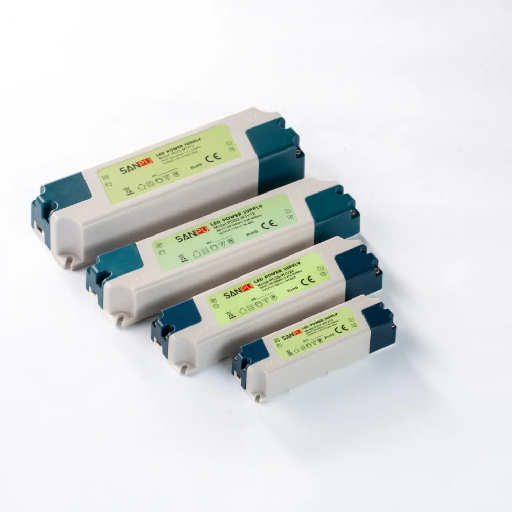 SANPU 60W Plastic LED Driver Power Supply for LED Strip Grow Cabinet Ceiling Panel TV Backlight 3-Year Warranty 86% Efficiency