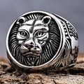 Custom Design 3D Casting Stainless Steel Mens King Lion Head Animal Rings for Men Women Party Daily Wear