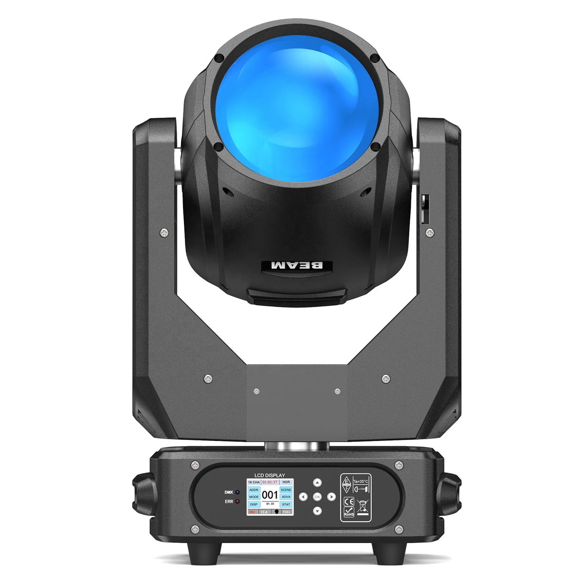 280W 10R Moving Head Light 17Gobos 14Colors 2Prism Rainbow Effect Beam DMX Movinghead Strobe Stage Lights for Bar Disco Wedding MegaBDM