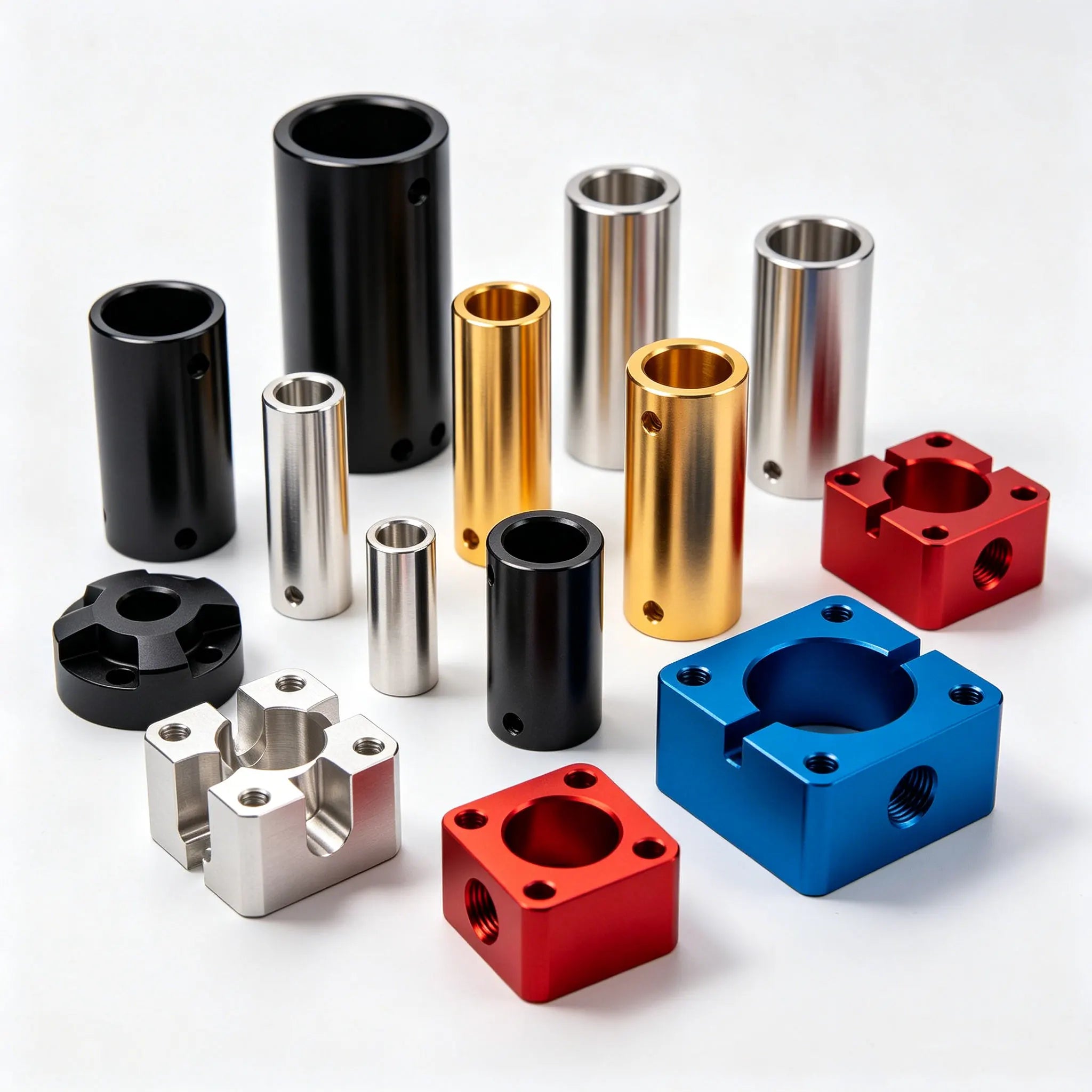 ROOVO Factory Custom Color Anodized Precision Aluminum Parts Cnc Machining Anodized Aluminum Mechanical Parts Customized Parts