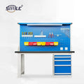 CHNSMILE Cold Rolled Steel Garage Workbench with Pegboard Hooks Wall Mounted Anti-static Countertop Modem Style