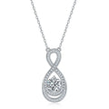 S925 Sterling Silver D Color VVS1 Moissanite Infinity Pendant Necklace for Women