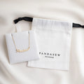 PandaSew Herringbone Cotton Drawstring Bags with Insert Pad Necklace Bracelet Ring Pendant Jewelry Pouch