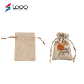 LOPO 12*17CM Sublimation Eco-Friendly Durable Burlap Hemp Pouch Drawstring Bag for Cute Jewelry Packaging