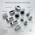 Shower Enclosure Accessories Frameless Glass Door Slide Hardware System Bathroom Roller Fittings Set for Hotel&Home