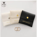 PUPPYSEW Black Leather Pouch Bag High Quality  PU Jewelry Pouch  Necklace Ring Earring  Packaging  Pouch Bag With Custom Logo