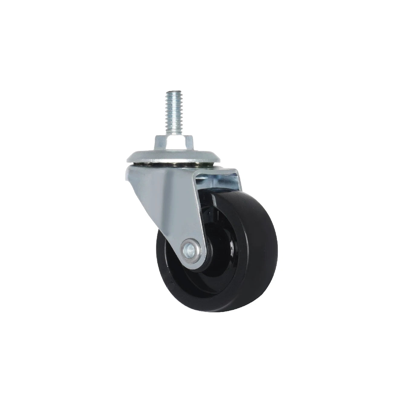 1.5 Inch PP Wheel Caster 1/4" Threaded Stem 40mm Roller Bearing Light Duty for Kitchen Workshop Warehouse Supermarket Trolleys