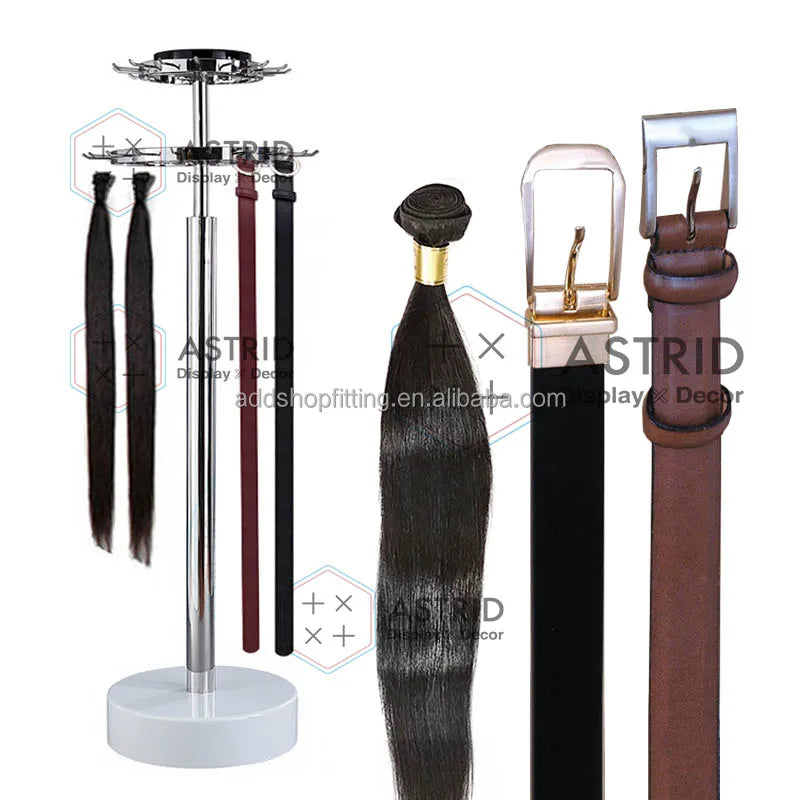 Astrid 162 CM Stainless Rotating Rack Display Stand Wig Hair Extension Display for Hair Salon