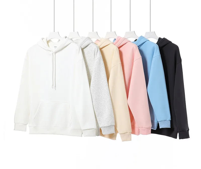 Bangladesh CN Factory Price Custom Logo Embroidery 350G Heavyweight Cotton Blend Crew Neck Oversized solid color hoodie MegaBDM