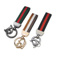 Wholesale Custom Nylon Keychain with Fashionable Metal Carabiner Personalized Color Strip Webbing for Car Logo Display