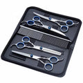 Dog & Cat Grooming Kit Stainless Steel Scissors Set with Case Blunt Tip Hair Thinning Shears  Right-Handed