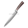 8 Inch Ultra Sharp Carving Knife 5Cr15Mov Stainless Steel Waved Pattern Blade With Wooden Handle Kitchen Knife Chef's Knife
