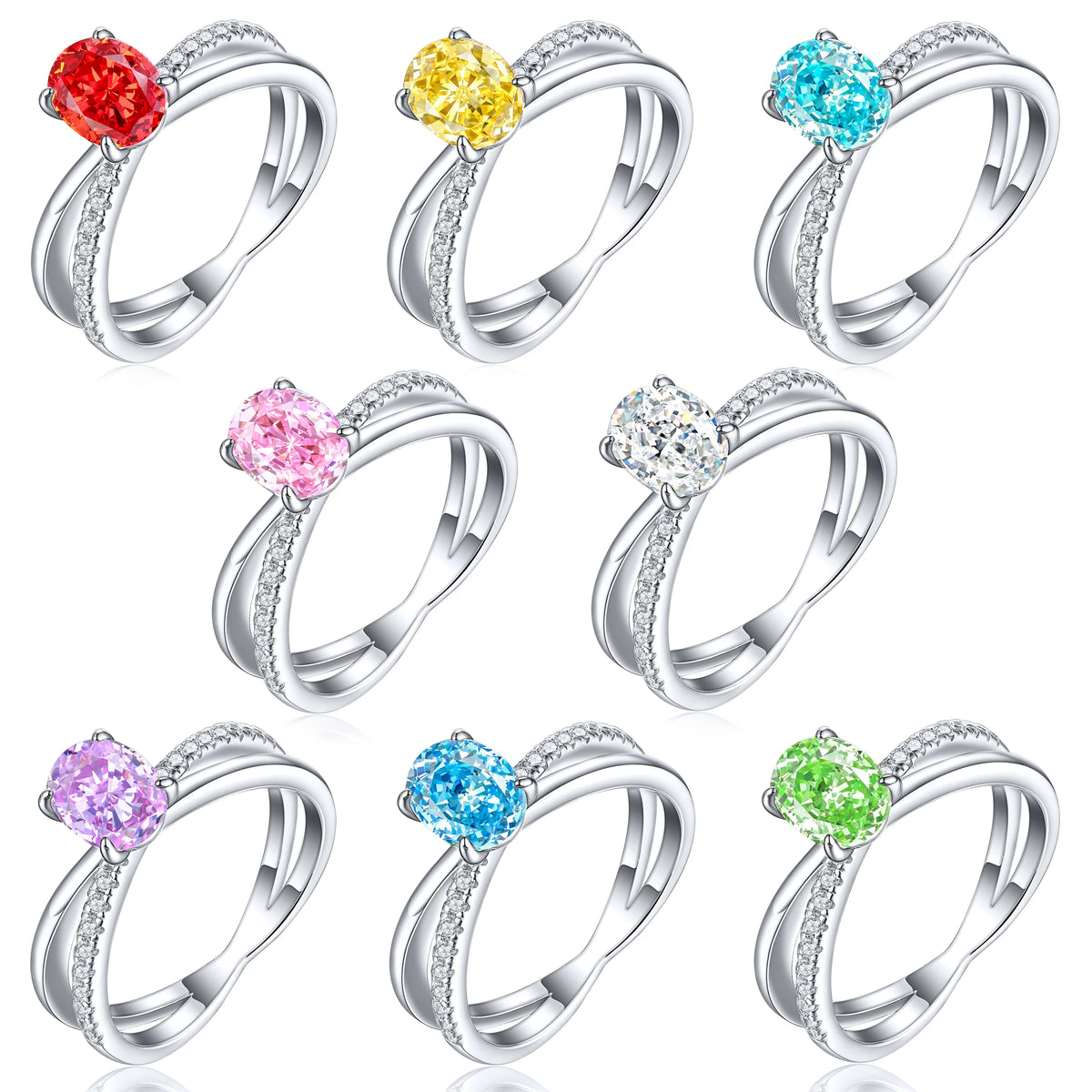 New Arrival Silver 925 Ring Luxury Design Gold Plated Zircon Couple Fine Jewelry Rings for Weddings and Engagement Jewelry MegaBDM