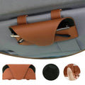 PU Leather Car Sun Visor Sunglasses Case Magnetic Closure Eyeglass Holder for Car Visor Universal Vehicle Sunglasses Organizer MegaBDM